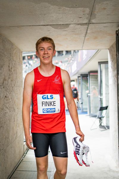 Thorben Finke (SV Sigiltra Soegel) waehrend der deutschen Leichtathletik-Meisterschaften im Olympiastadion am 26.06.2022 in Berlin